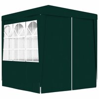 Partytent met zijwanden professioneel 90 g/m&sup2; 2,5x2,5 m groen 4
