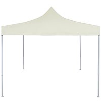 Partytent professioneel inklapbaar 2x2 m staal cr&egrave;me 2