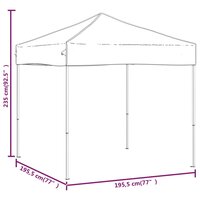 Partytent inklapbaar 2x2 m rood 8