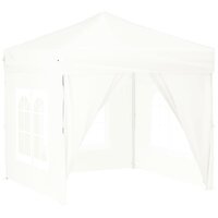 Partytent inklapbaar met zijwanden 2x2 m wit 2