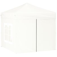 Partytent inklapbaar met zijwanden 2x2 m wit 3