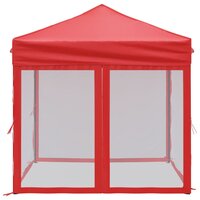 Partytent inklapbaar met zijwanden 2x2 m rood 4