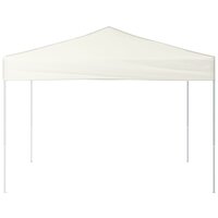 Partytent inklapbaar 3x3 m cr&egrave;mekleurig 3