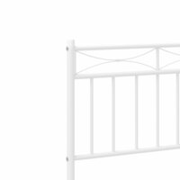 Bedframe met hoofd- en voeteneinde metaal wit 75x190 cm 8