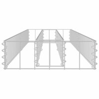 Gabion plantenbak verhoogd 180x30x10 cm gegalvaniseerd staal 4