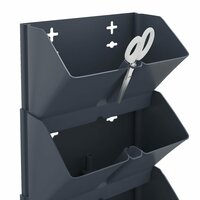 Plantenbakkenset 4 st verticaal polypropeen antracietkleur 7