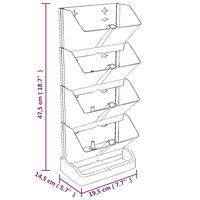 Plantenbakkenset 4 st verticaal polypropeen antracietkleur 8