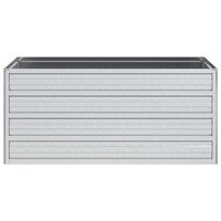 Plantenbak verhoogd 100x40x45 cm gegalvaniseerd staal zilver 4