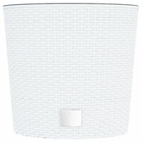 Plantenbak met uitneembare bak rattan-look 15/15,3 L PP wit 4