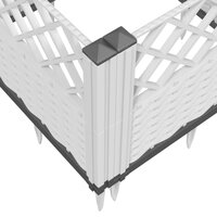 Plantenbak met pinnen 43,5x43,5x43,5 cm polypropeen wit 7