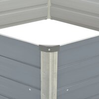 Plantenbak verhoogd 129x129x46 cm gegalvaniseerd staal grijs 4
