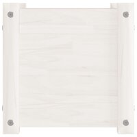 Plantenbak 31x31x31 cm massief grenenhout wit 5
