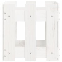 Plantenbak met hekontwerp 30x30x30 cm massief grenenhout wit 6