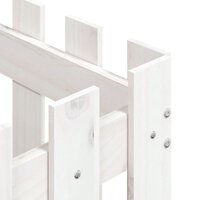 Plantenbak met hekontwerp 50x50x50 cm massief grenenhout wit 7