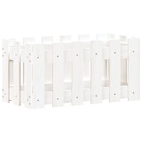 Plantenbak met hekontwerp 60x30x30 cm massief grenenhout wit 4