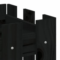 Plantenbak met hekontwerp 60x30x30 cm massief grenenhout zwart 7