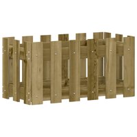 Plantenbak met hekontwerp 60x30x30 cm ge&iuml;mpregneerd grenenhout 2