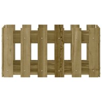 Plantenbak met hekontwerp 60x30x30 cm ge&iuml;mpregneerd grenenhout 5