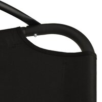 Schommelstoel met kussen Oxford-stof en staal cr&egrave;mekleurig 7