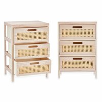 Ladekast GiftDecor Rattan Natuurlijk 40 x 58 x 29 cm 3 lades 3