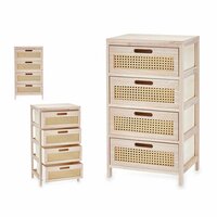 Ladekast GiftDecor Rattan Natuurlijk 40 x 73 x 29 cm 4 lades 2