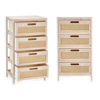 Ladekast GiftDecor Rattan Natuurlijk 40 x 73 x 29 cm 4 lades 3
