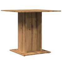 Eettafel 80x80x75 cm bewerkt hout artisanaal eikenkleurig 2