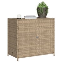 Tuinkast 83x45x76 cm poly rattan beige 4