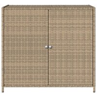 Tuinkast 83x45x76 cm poly rattan beige 7