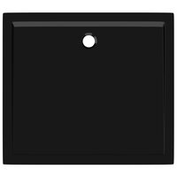Douchebak rechthoekig 80x90 cm ABS zwart 6