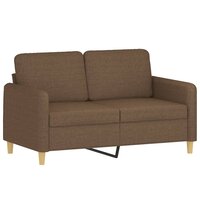 2-delige Loungeset met kussens stof bruin 3