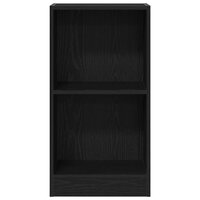 Boekenkast 40x24x76 cm spaanplaat zwart eikenkleurig 5