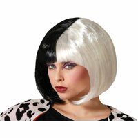 Pruik Wit Zwart 2