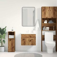 Wastafelkast 60x38,5x46 cm bewerkt hout oud houtkleurig 3