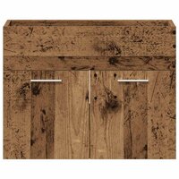 Wastafelkast 60x38,5x46 cm bewerkt hout oud houtkleurig 6