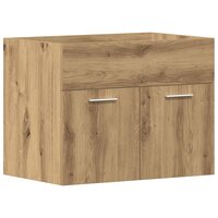 Wastafelkast 60x38,5x46 cm bewerkt hout artisanaal eikenkleur 2
