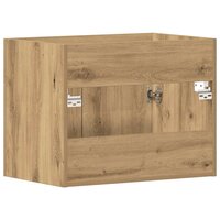 Wastafelkast 60x38,5x46 cm bewerkt hout artisanaal eikenkleur 8