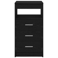 Ladekast 40x50x76 cm bewerkt hout zwart eikenkleurig 6