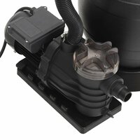 Zwembadzandfilter met voorfilter zwart 5