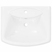 Wastafel op voet vrijstaand 580x470x200 mm keramiek wit 5