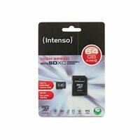 Micro SD kaart met adapter INTENSO 3413490 64 GB 64 GB 2