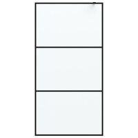 Inloopdouchewand 100x195 cm mat ESG-glas zwart 3