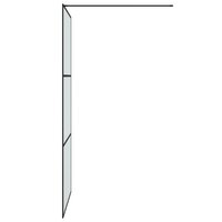 Inloopdouchewand 100x195 cm mat ESG-glas zwart 4