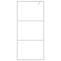 Inloopdouchewand 90x195 cm transparant ESG-glas zilverkleurig 3