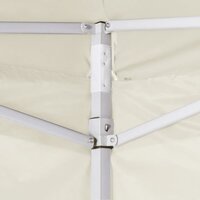 Partytent met 2 zijwanden inklapbaar 2x2 m staal cr&egrave;me 3