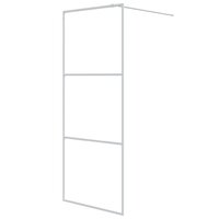 Inloopdouchewand 80x195 cm transparant ESG-glas wit 2