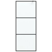 Inloopdouchewand 80x195 cm mat ESG-glas zwart 3