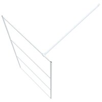 Inloopdouchewand 90x195 cm transparant ESG-glas wit 5