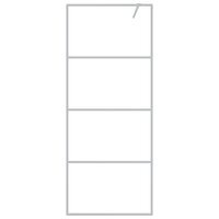 Inloopdouchewand 80x195 cm transparant ESG-glas zilverkleurig 3