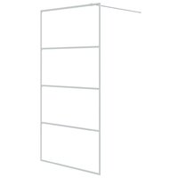 Inloopdouchewand 100x195 cm transparant ESG-glas wit 2